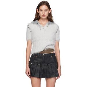 ANDERSSON BELL Bear Knit Polo Gray - XS